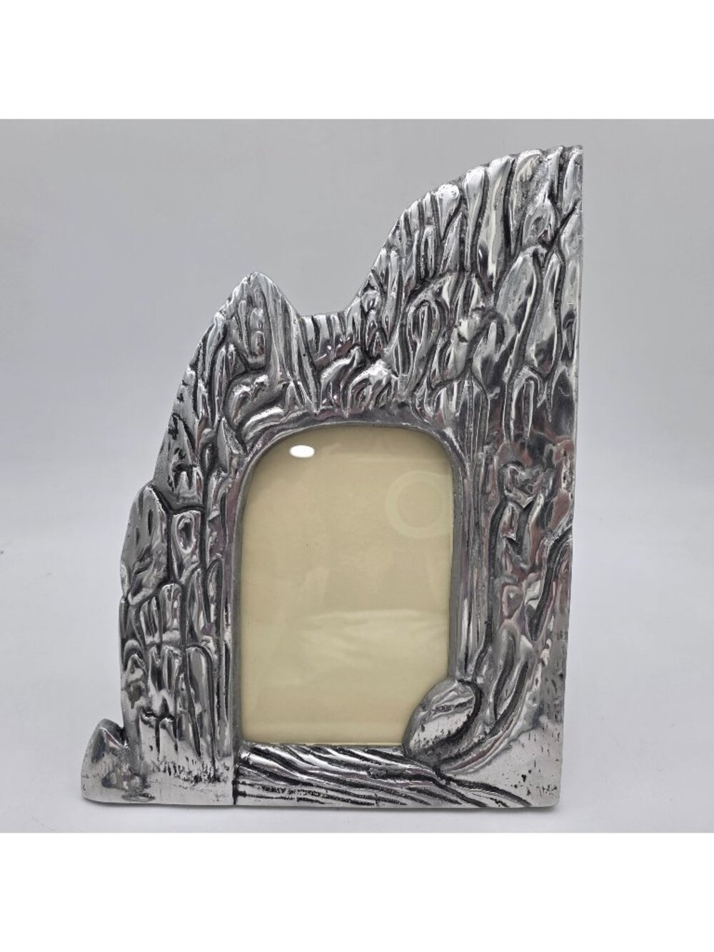 Handcrafted Pewter Art Nouveau Picture Frame By Vari Diseños Mexico 3x5